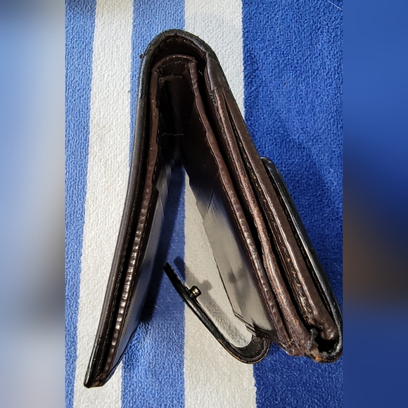 Burberry Beige/Brown Haymarket Check Coated Canvas & Leather Flap Bifold Wallet - Picture 9 of 13